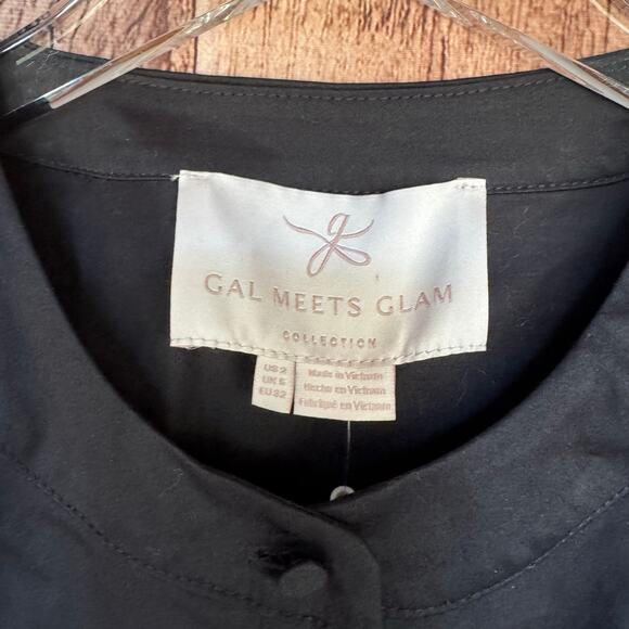 Gal Meets Glam Kierra Jumpsuit Black Size 2 NWT Ruffle Detail Belted One Piece - Picture 7 of 9